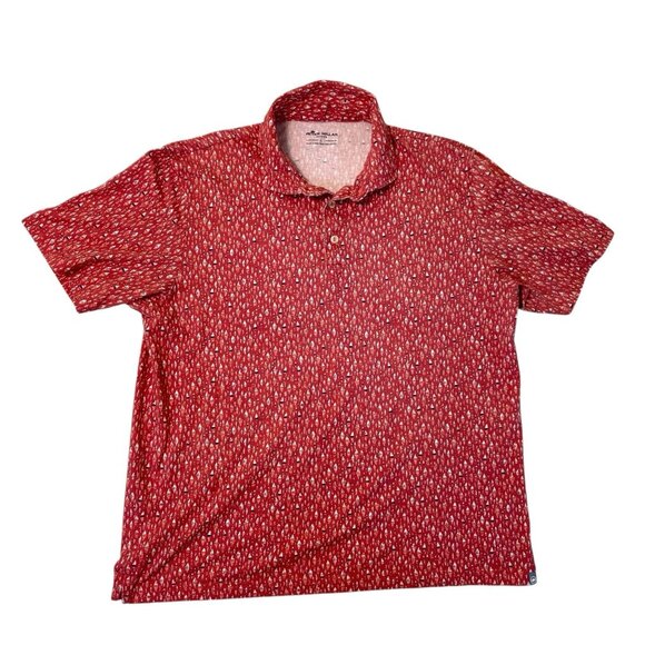 Peter Millar Seaside Sailboat Polo Shirt Summer Vacation Pima Cotton size Large - Picture 1 of 5